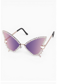 Butterflies - Crystal Embellished Butterfly Sunglasses