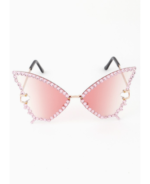 Butterflies - Crystal Embellished Butterfly Sunglasses