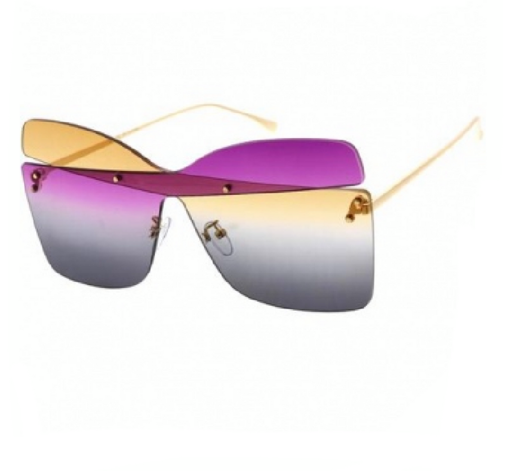Social Butterfly - Square Frame Sunglasses