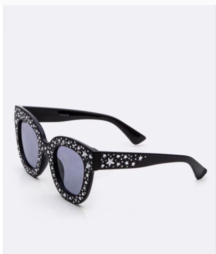 Star - Crystal Star Embellished Cat Eye Sunglasses